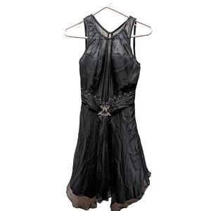 Ever Pretty Black Dance Costume Dress Crystals Cocktail Sleeveless Small NEW